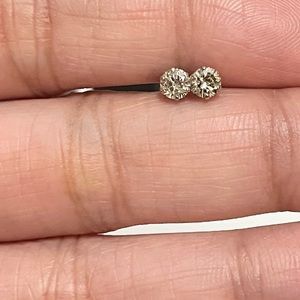 0.50ct total natural diamond earrings Certificate provided